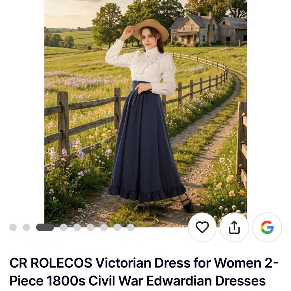 Civil war Edwardian dress
